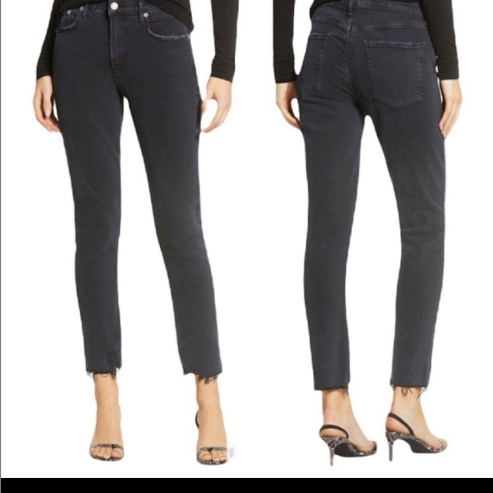 Revolve Agolde Black Toni Jeans Raw Hem A133D-3002  Size 27